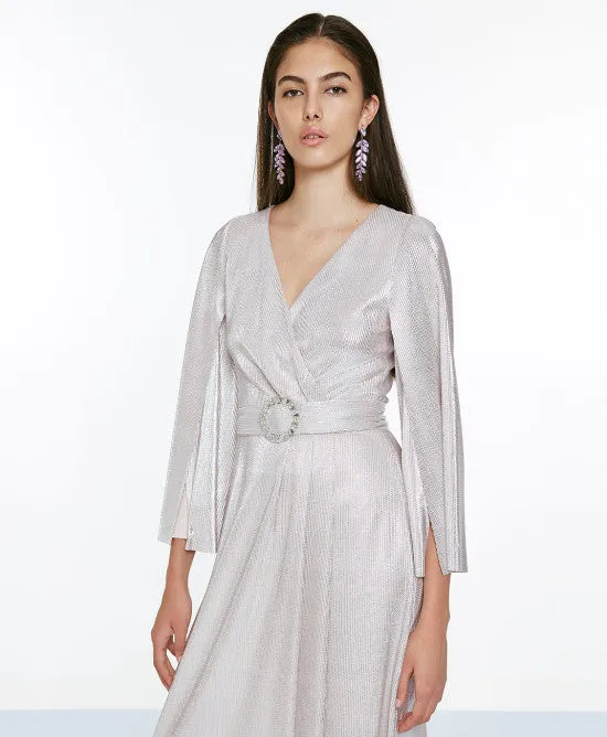 Access Metallic Beige Dress