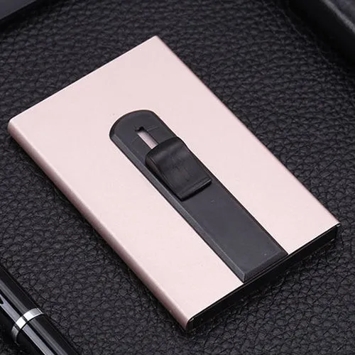 Aluminum Credit Card Holder RFID Blocking Wallet Professional Business Card Case Minimalist Front Pocket Holders Metal Cover