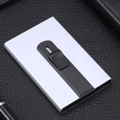 Aluminum Credit Card Holder RFID Blocking Wallet Professional Business Card Case Minimalist Front Pocket Holders Metal Cover