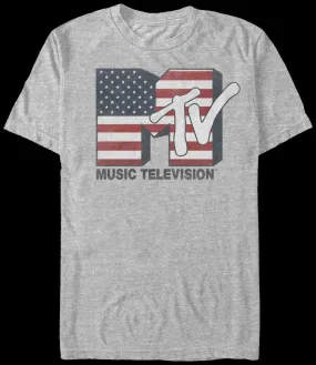 American Flag Logo MTV Shirt