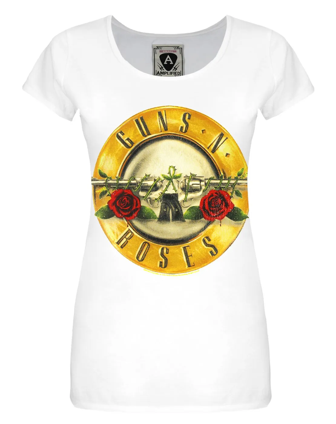 Amplified Guns N Roses Drum Women's White T-Shirt