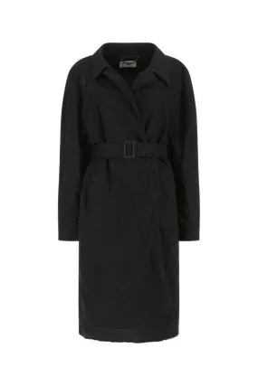 BALENCIAGA | Midnight blue cotton overcoat