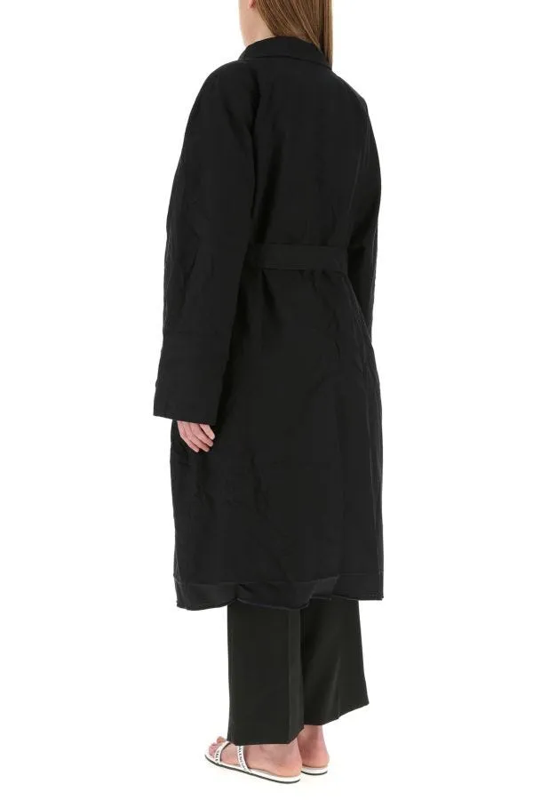 BALENCIAGA | Midnight blue cotton overcoat