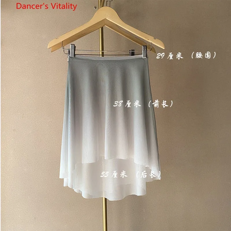 Ballet Dress Mid length Art Examination Professional Body Sports Basic Training Skirt Adult Women's gymnastics tutu Skirt