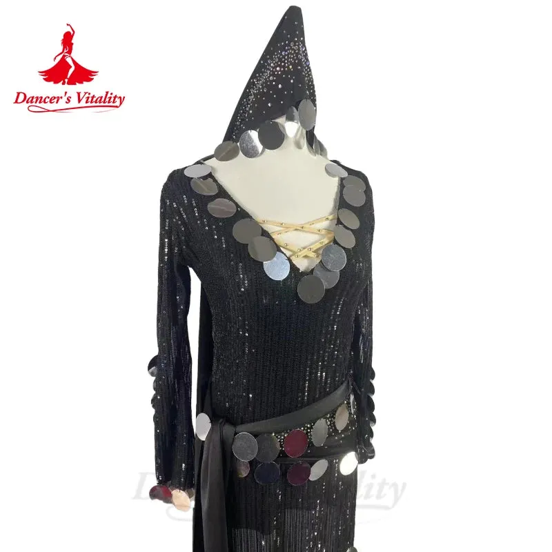 Belly Dance Performance Costume for Women Customsized Sequins Competiton Clothing Adult Child Bellydance Baladi Shaaib Robes