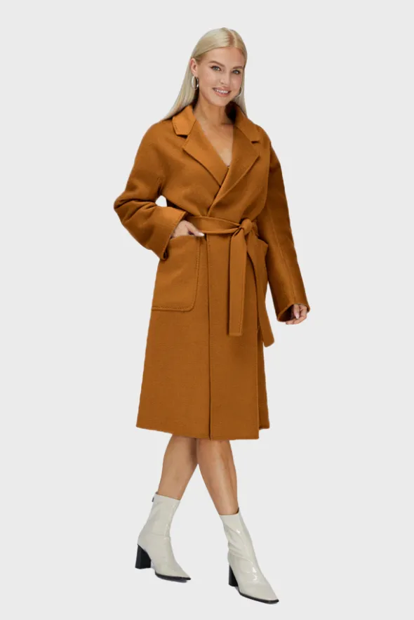 Belted Merino Overcoat