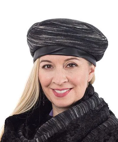 Beret, Reversible -  Sweet Stripes (One Medium Blackberry Left!)