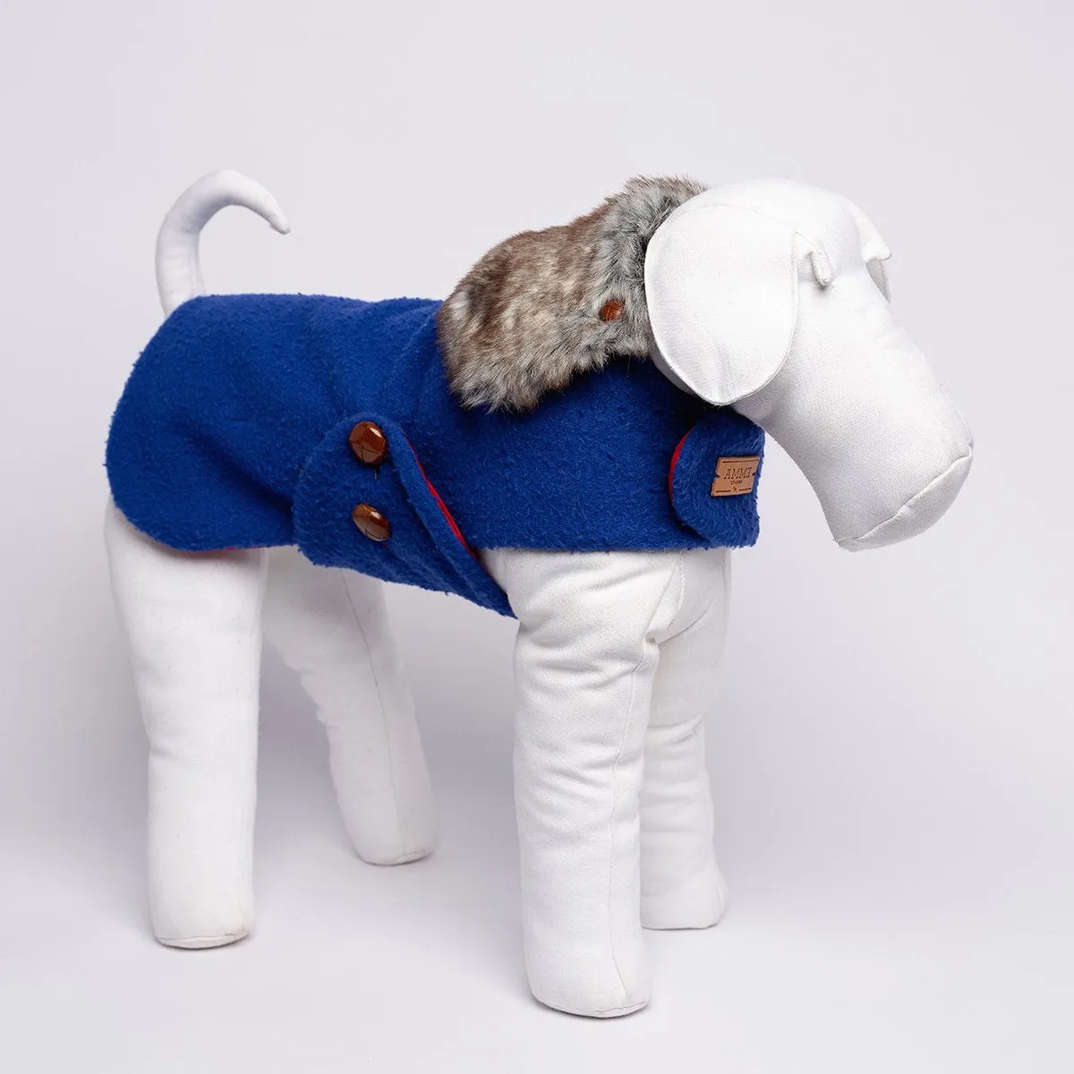 Bespoke Dog Coat/Raincoat Cobalt Casentino