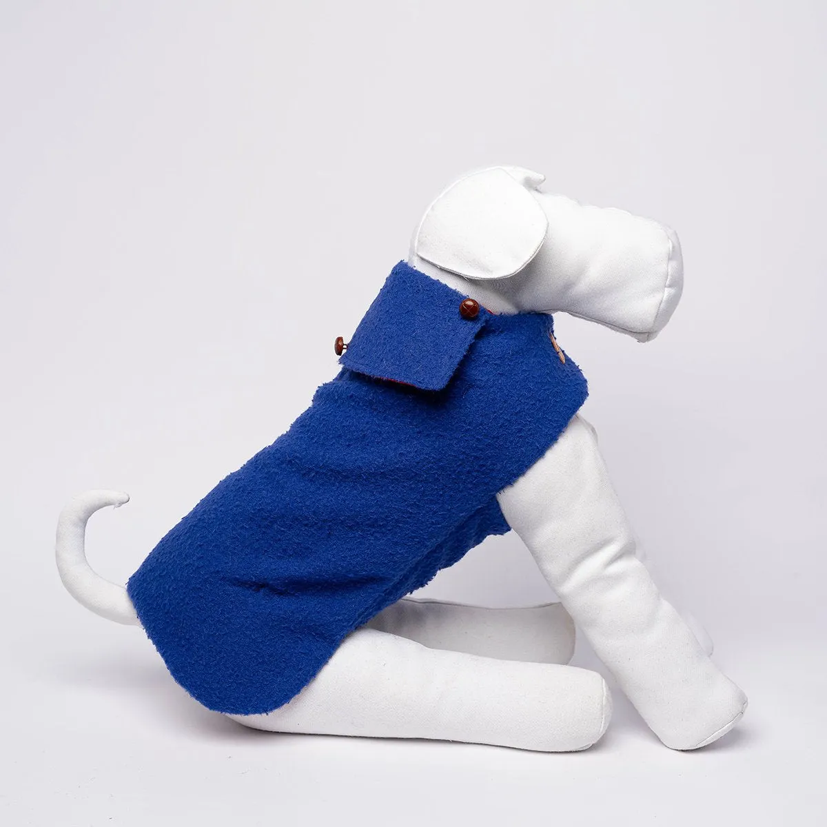 Bespoke Dog Coat/Raincoat Cobalt Casentino