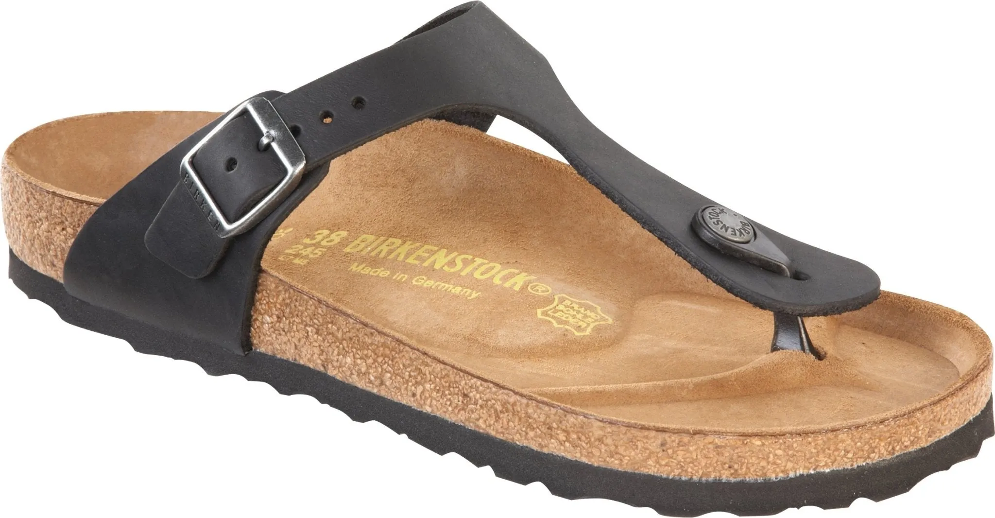 Birkenstock Gizeh Black Oiled Leather