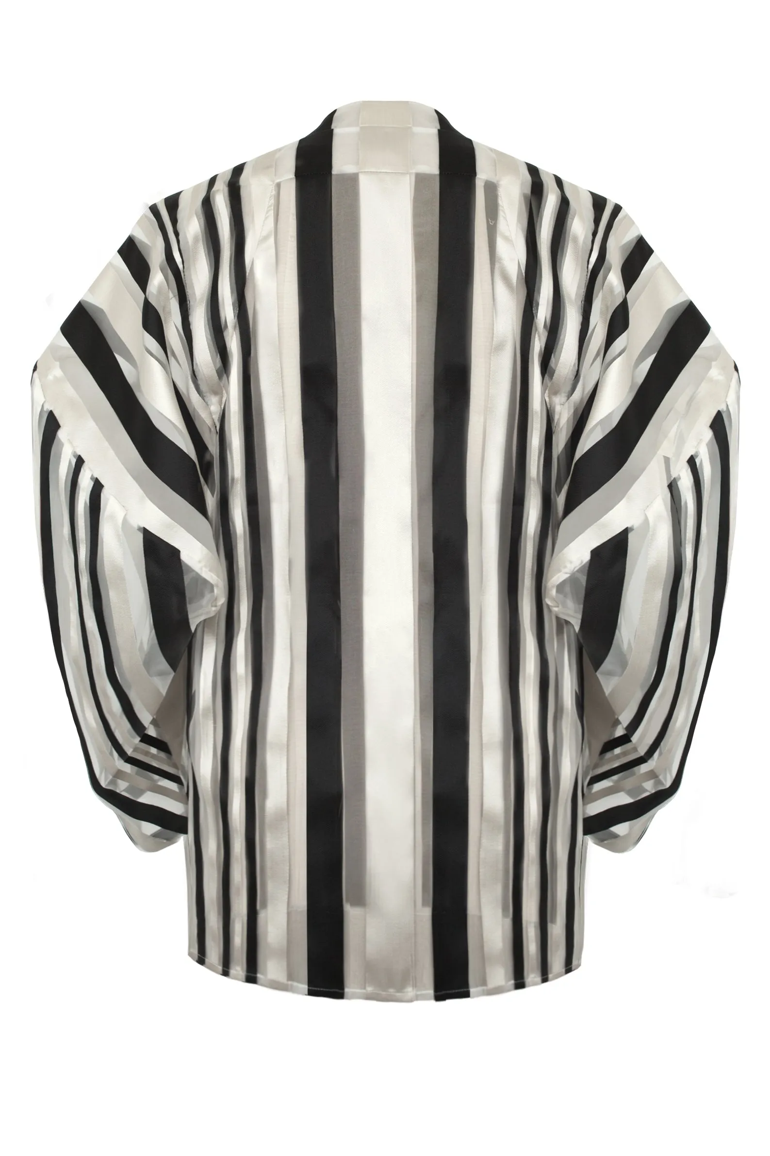 Black, Cream and Transparent Striped "Oval" Blouse