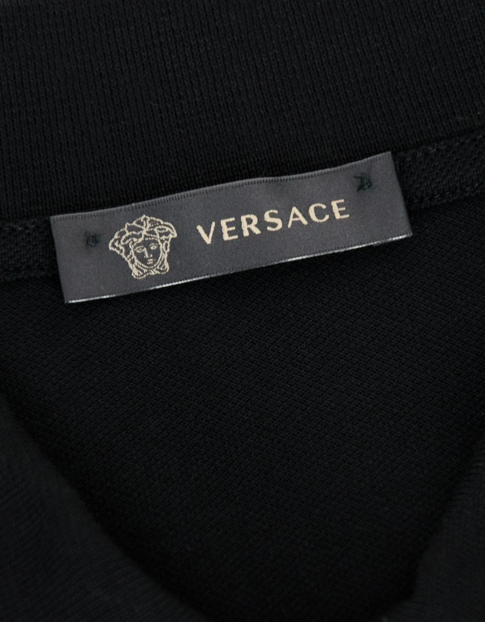 Black Medusa Crest Polo T-Shirt