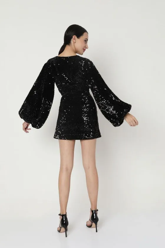 Black Sequin Dress