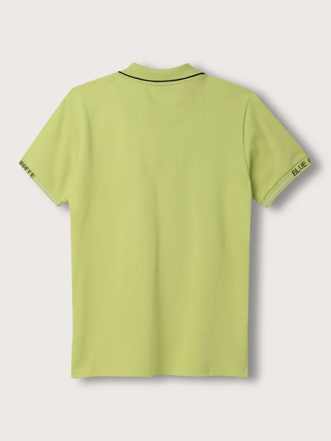 Blue Giraffe Boys Lime Green Polo Solid TShirt