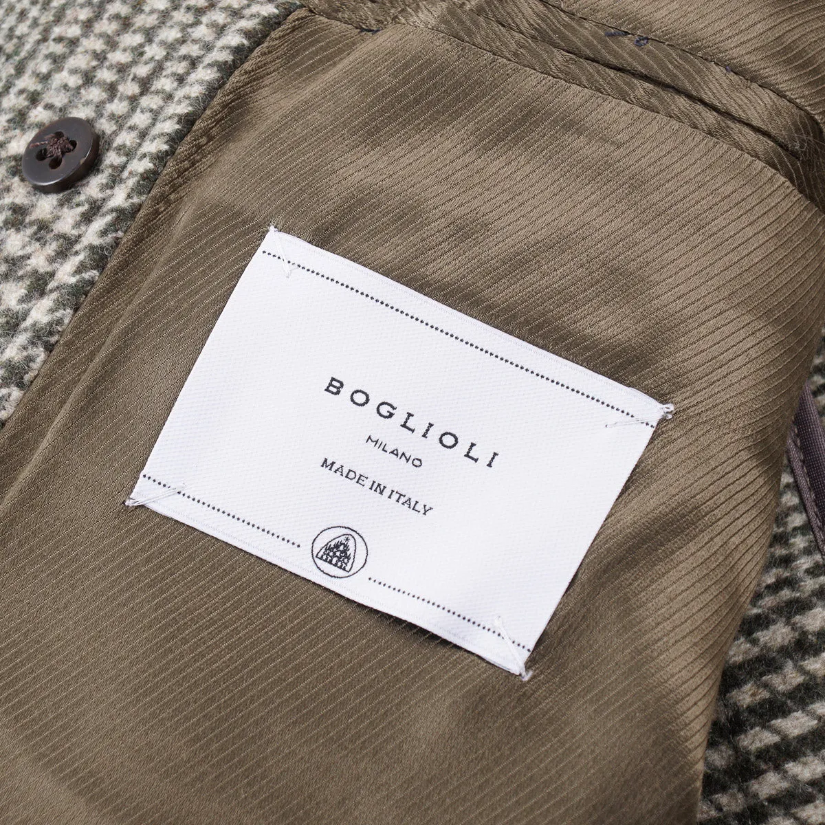 Boglioli Glen Check Wool Overcoat