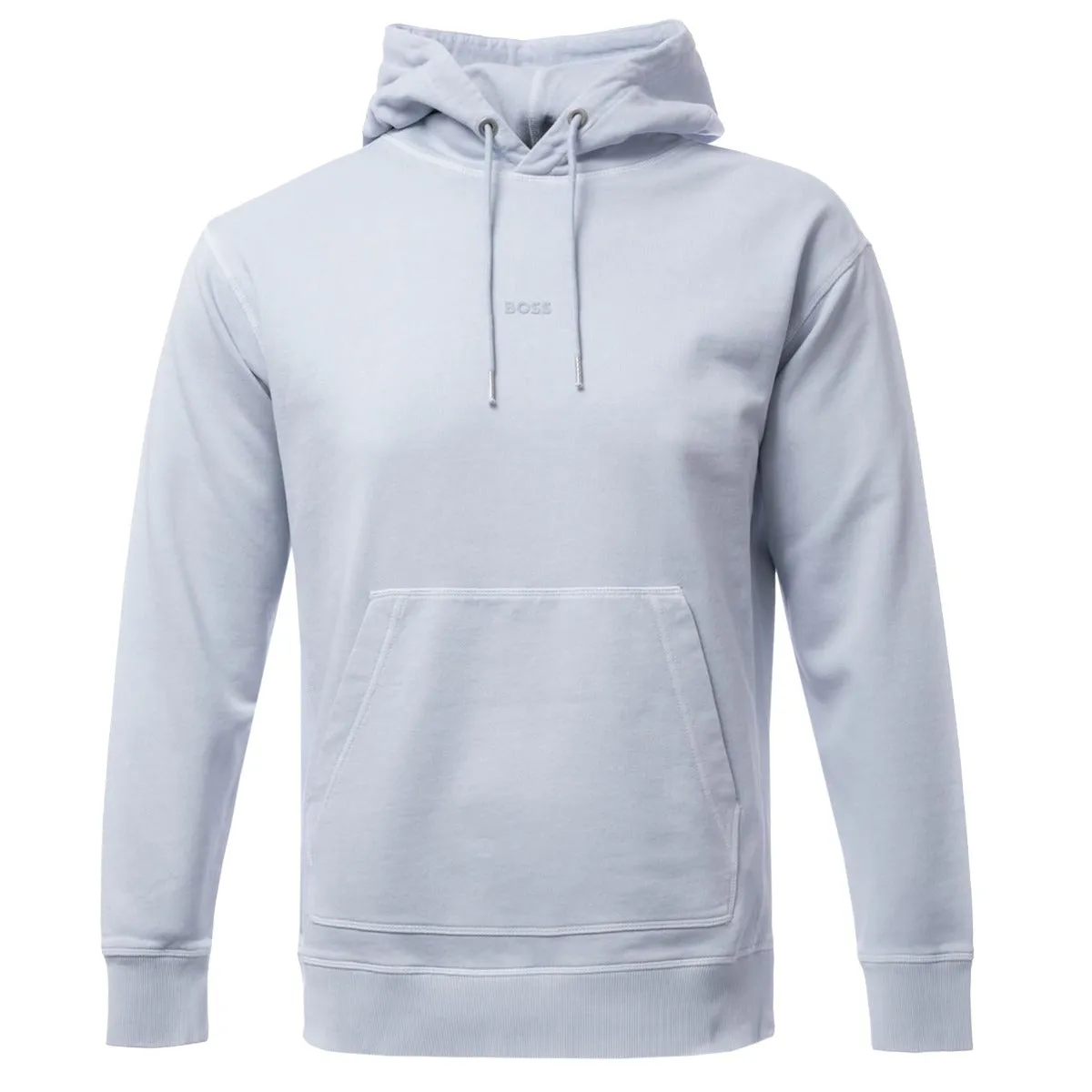 BOSS Wefade Hoody Sweat Top in Baby Blue