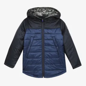 Boys' blue coated puffer jacket