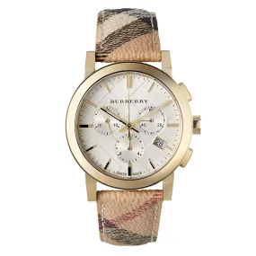 Burberry Watch Haymarket Chronograph Gold 38mm BU9752