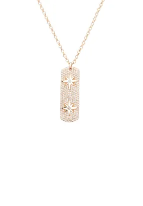 Cartouche Starburst Necklace Rosegold