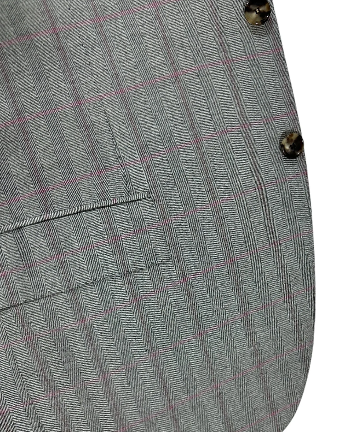 Cesare Attolini Sport Coat Gray Pink Cashmere Silk EU 52/ US 42