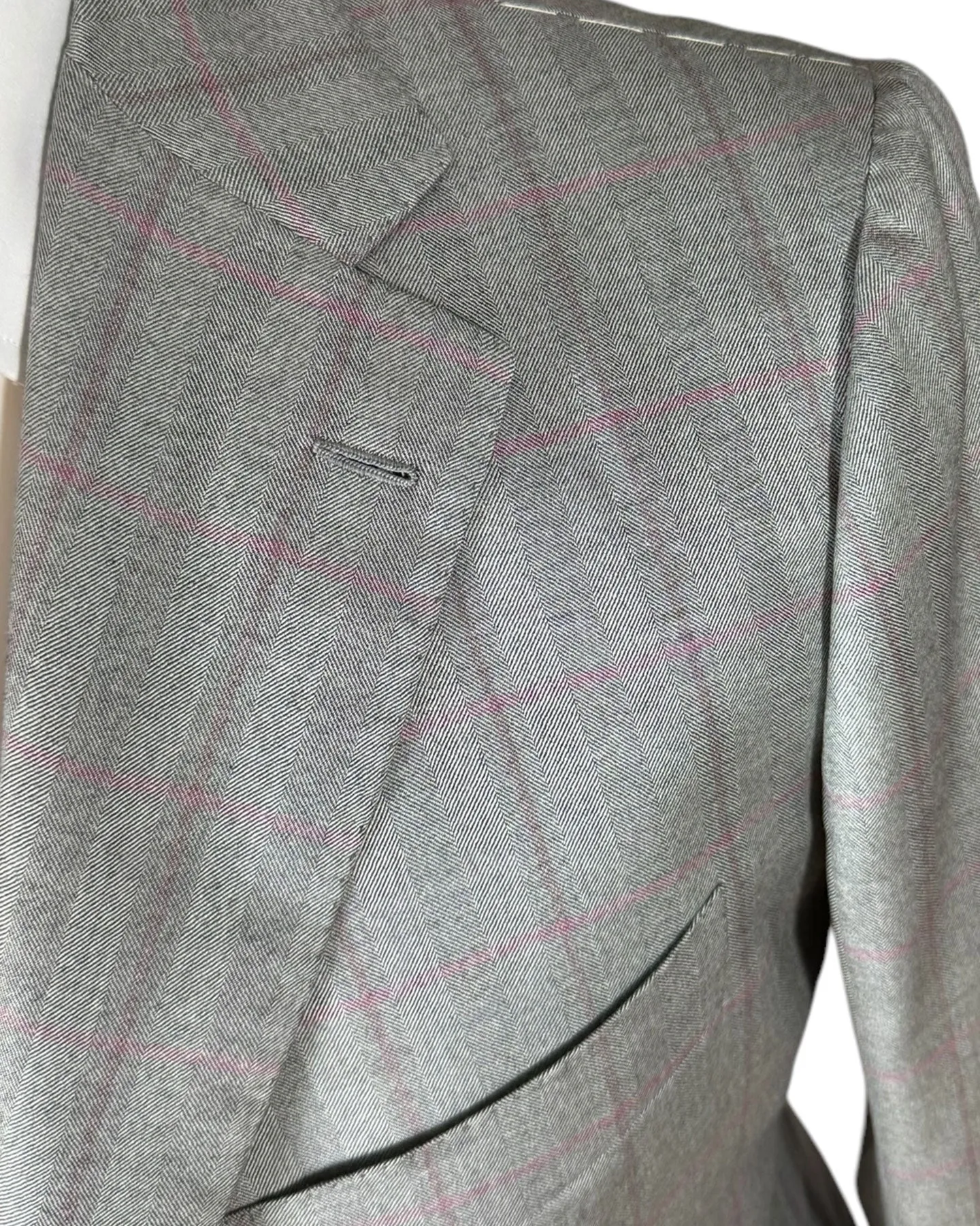 Cesare Attolini Sport Coat Gray Pink Cashmere Silk EU 52/ US 42