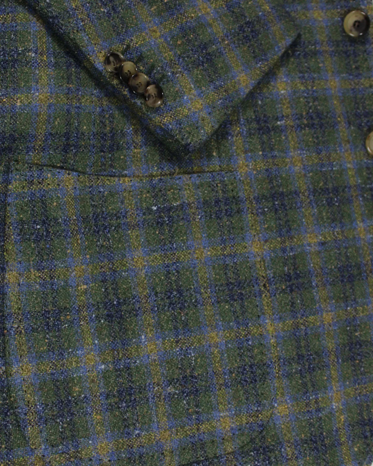 Cesare Attolini Sport Coat Green Plaid Cashmere Silk Blazer EU 48/ US 38