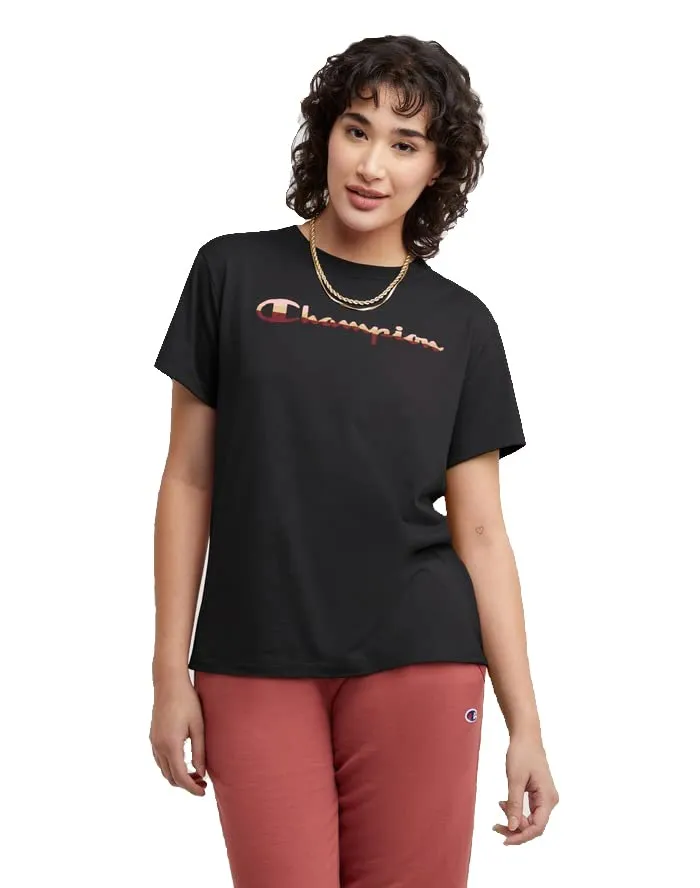 Champion Women's Classic T-Shirt with Foil Script Logo