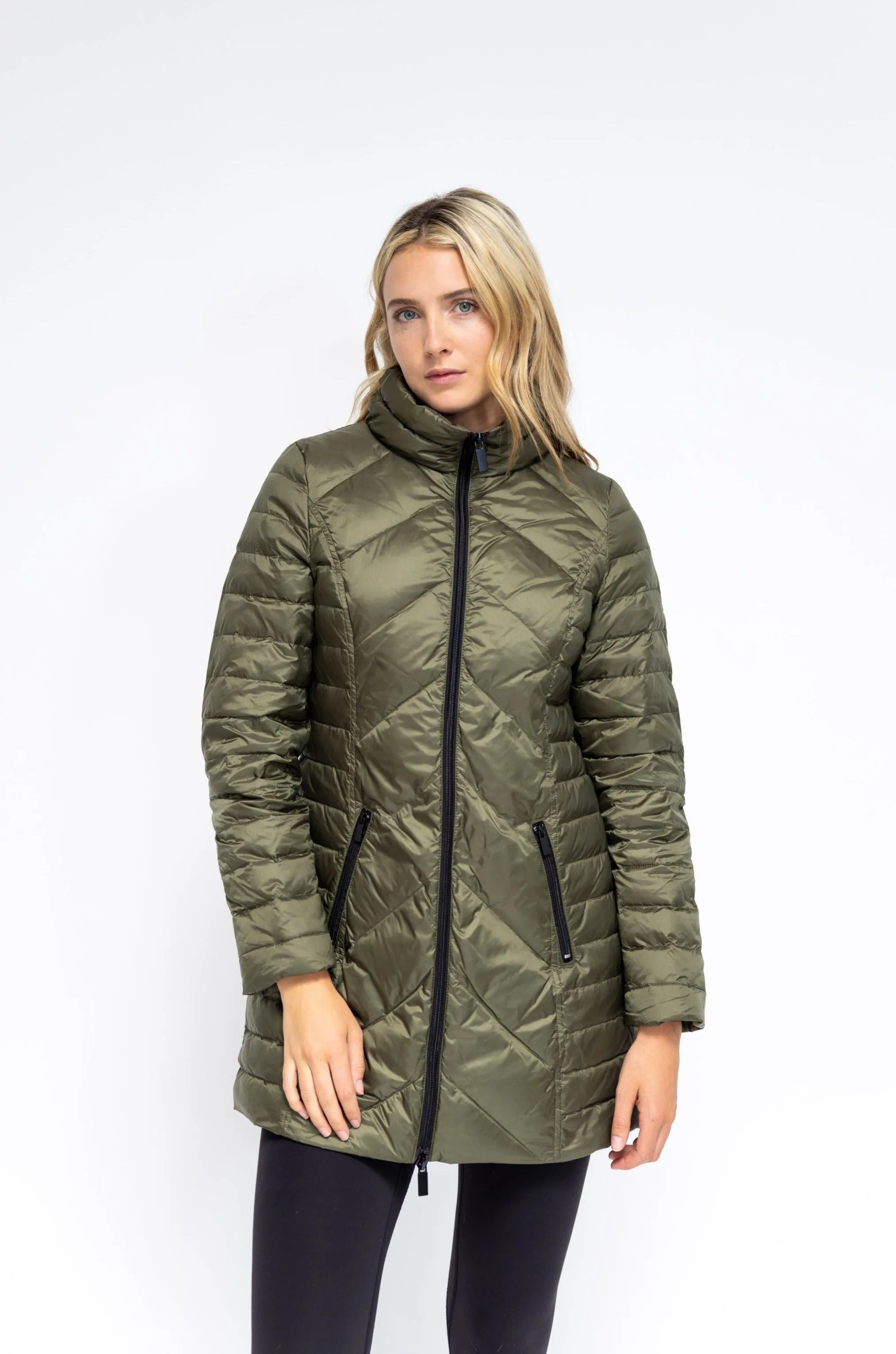 Chevron Quilted Coat