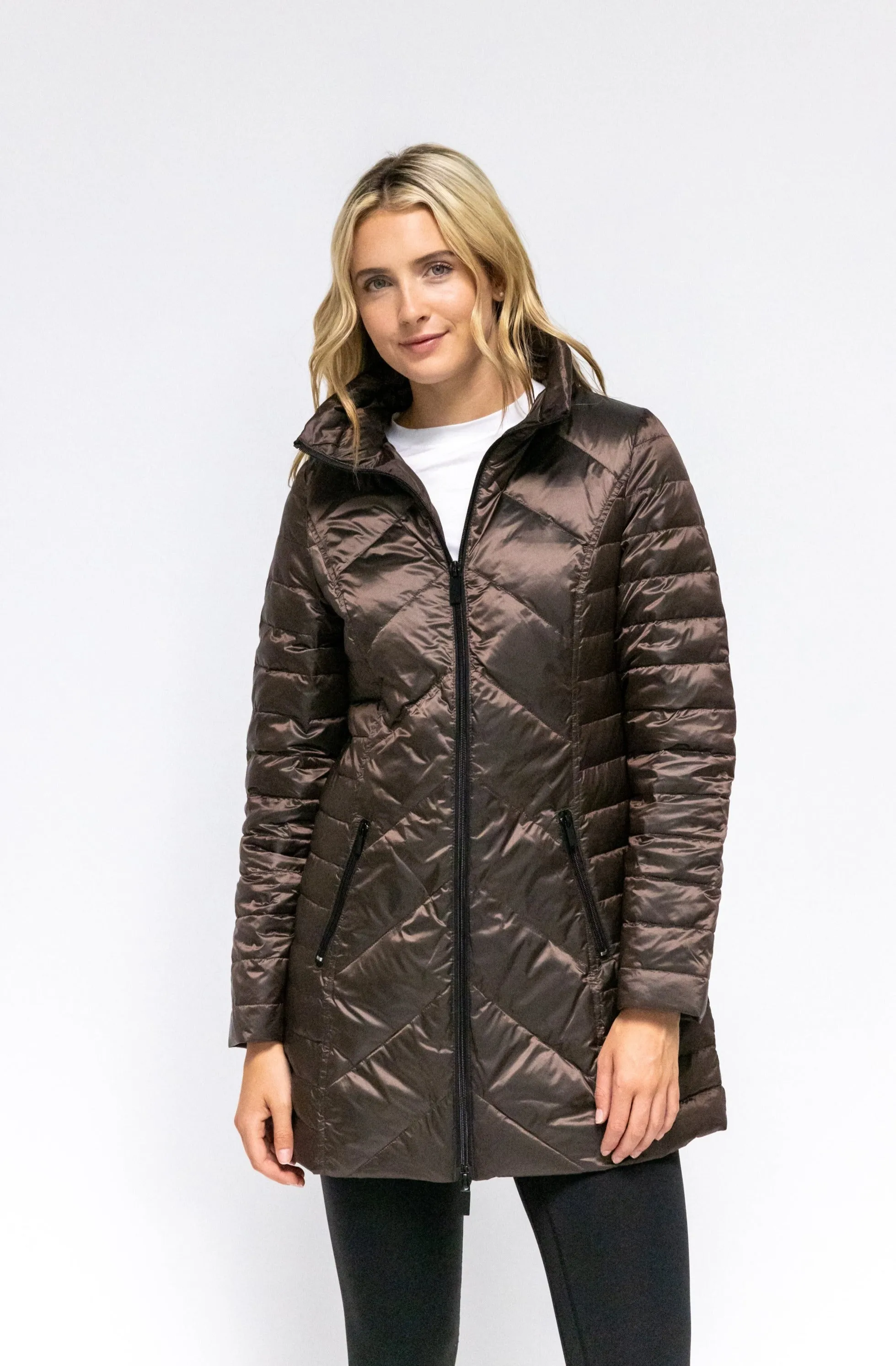 Chevron Quilted Coat