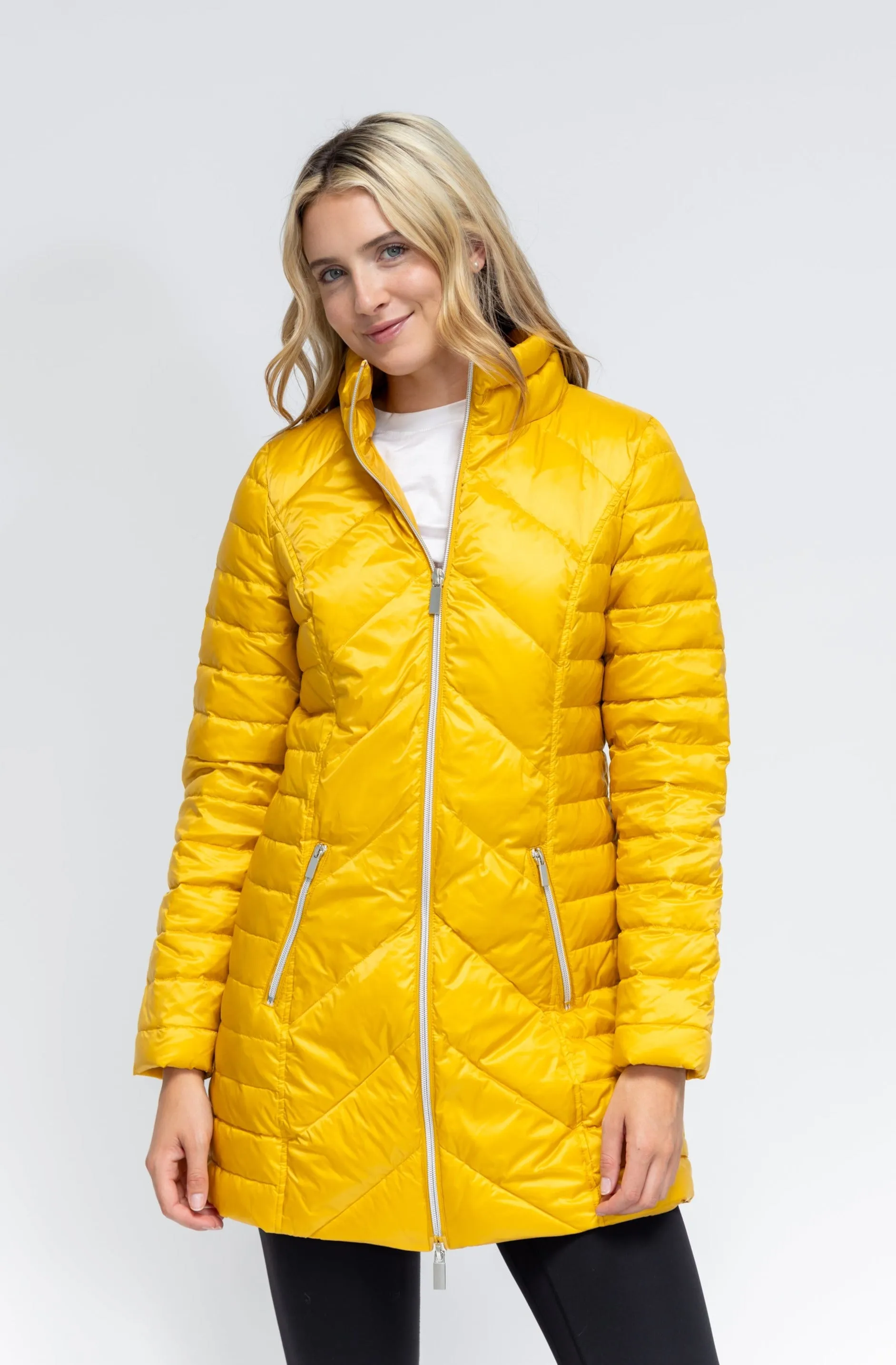 Chevron Quilted Coat