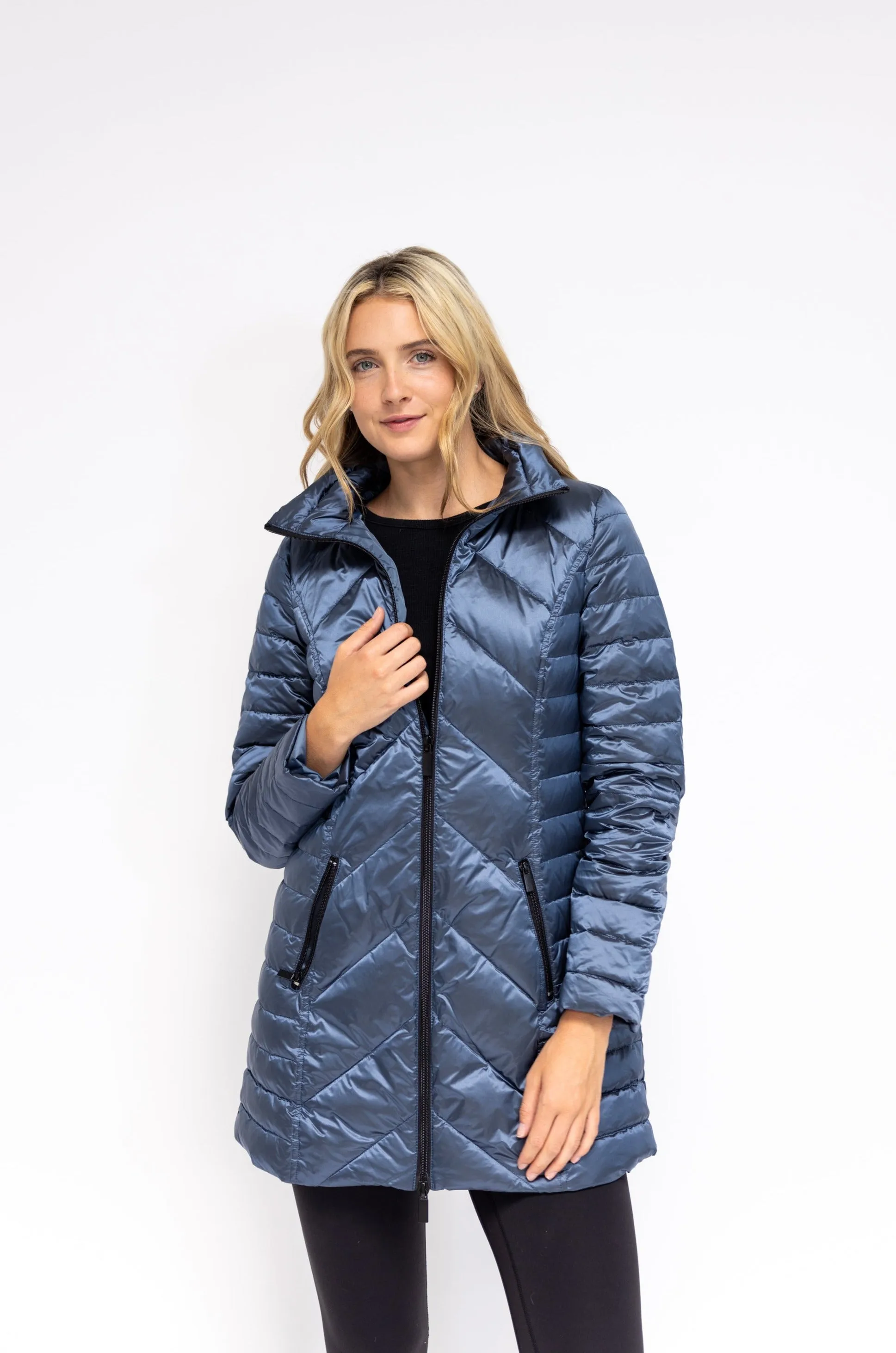 Chevron Quilted Coat