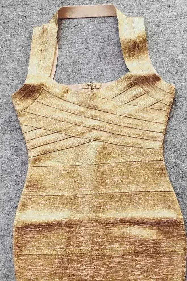 Ciara Bandage Mini Dress - Gold