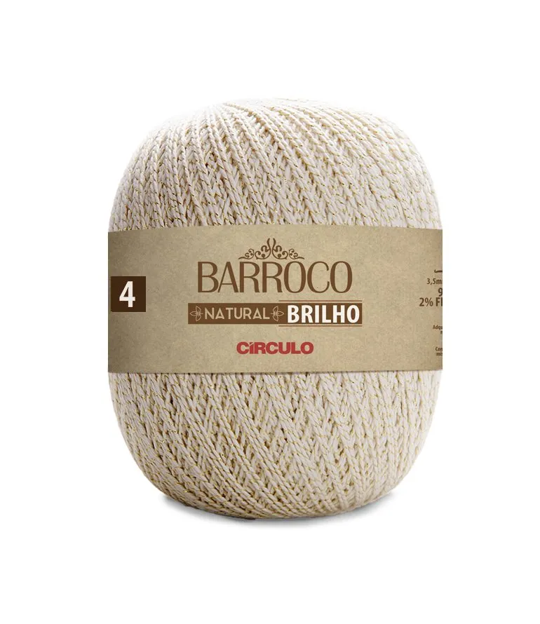 Circulo Barroco Natural Brilho Gold/Silver Yarn, 400g