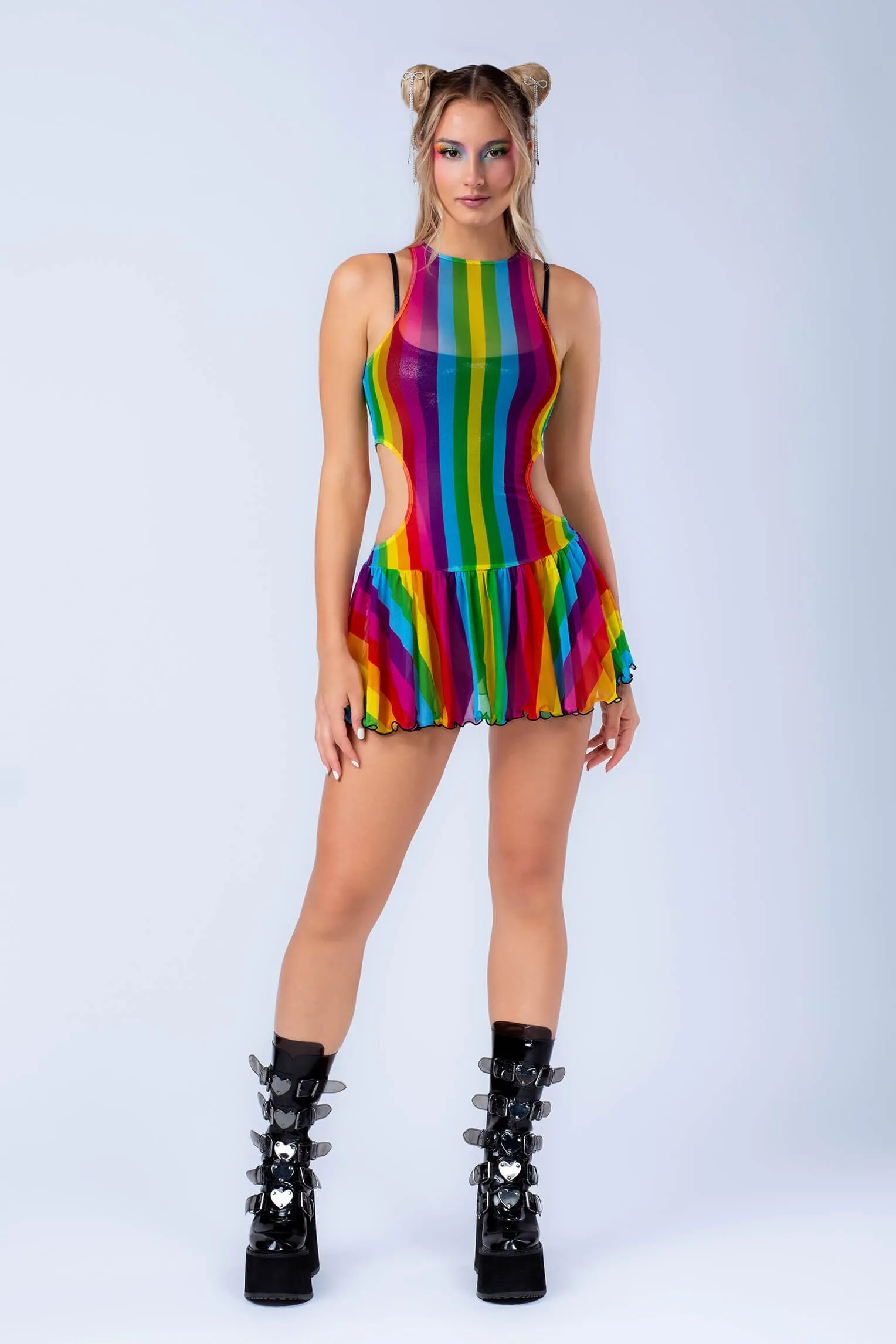 Circus Freak Cutout Mesh Dress   Undersuit