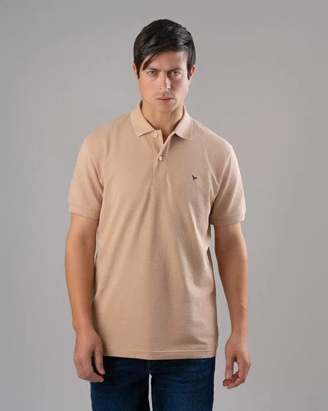 CLASSIC FIT PIQUE POLO SHIRT - CAFÉ