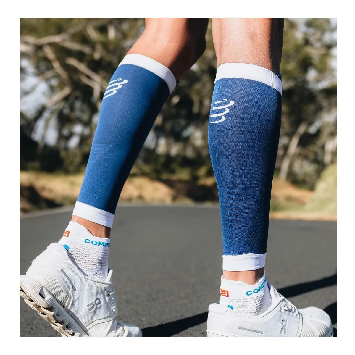 Compression Socks Compressport R2 3.0 Blue White