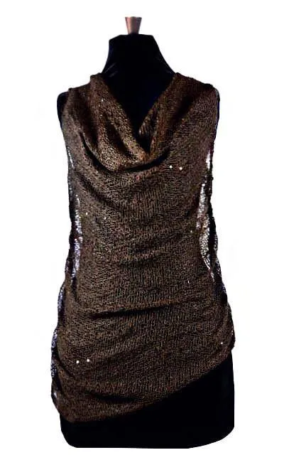 Cowl Top - Glitzy Glam (Coffee & Toffee Only - Limited Availability)