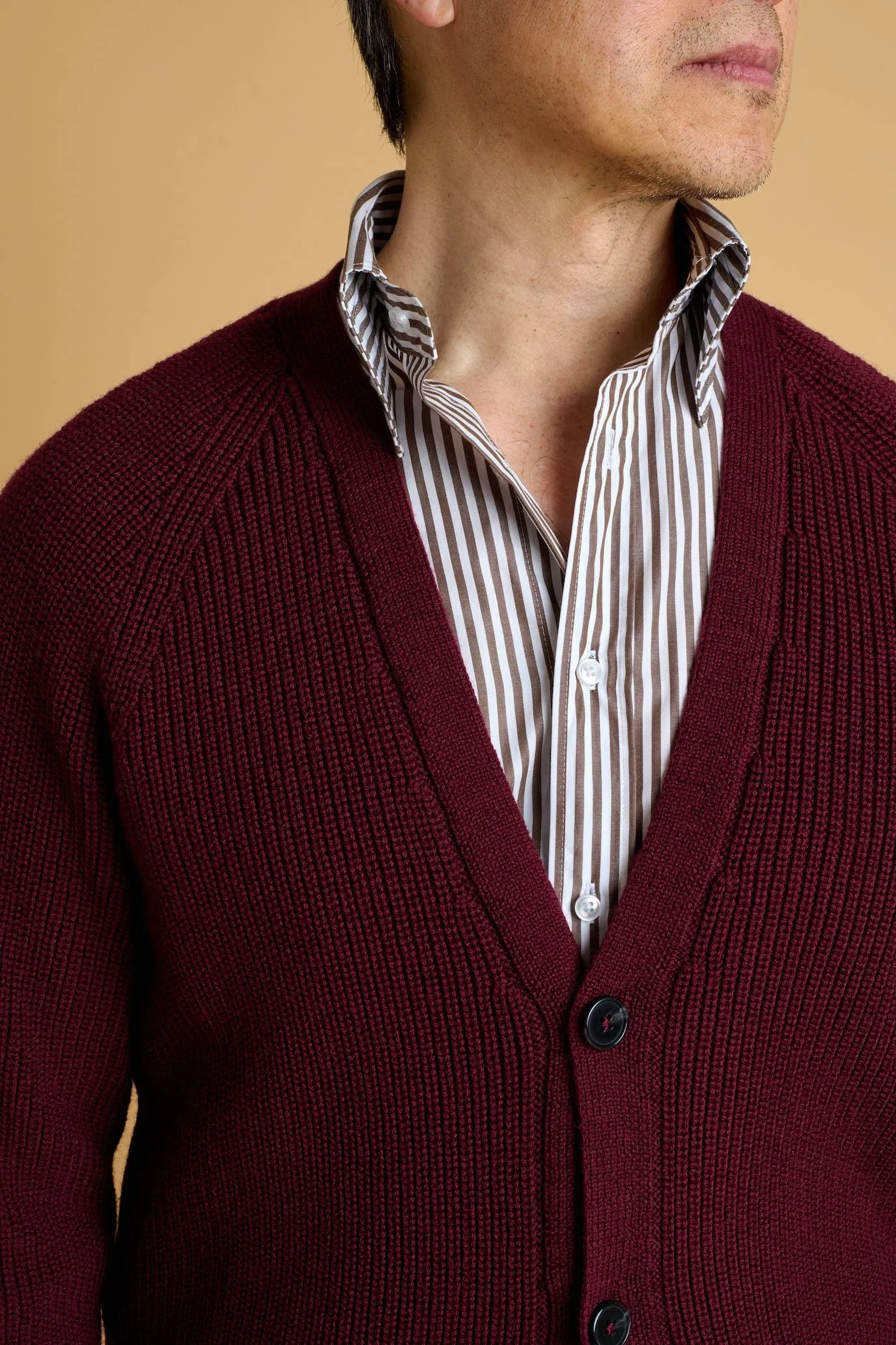 Crawford Ribbed Merino Cardigan