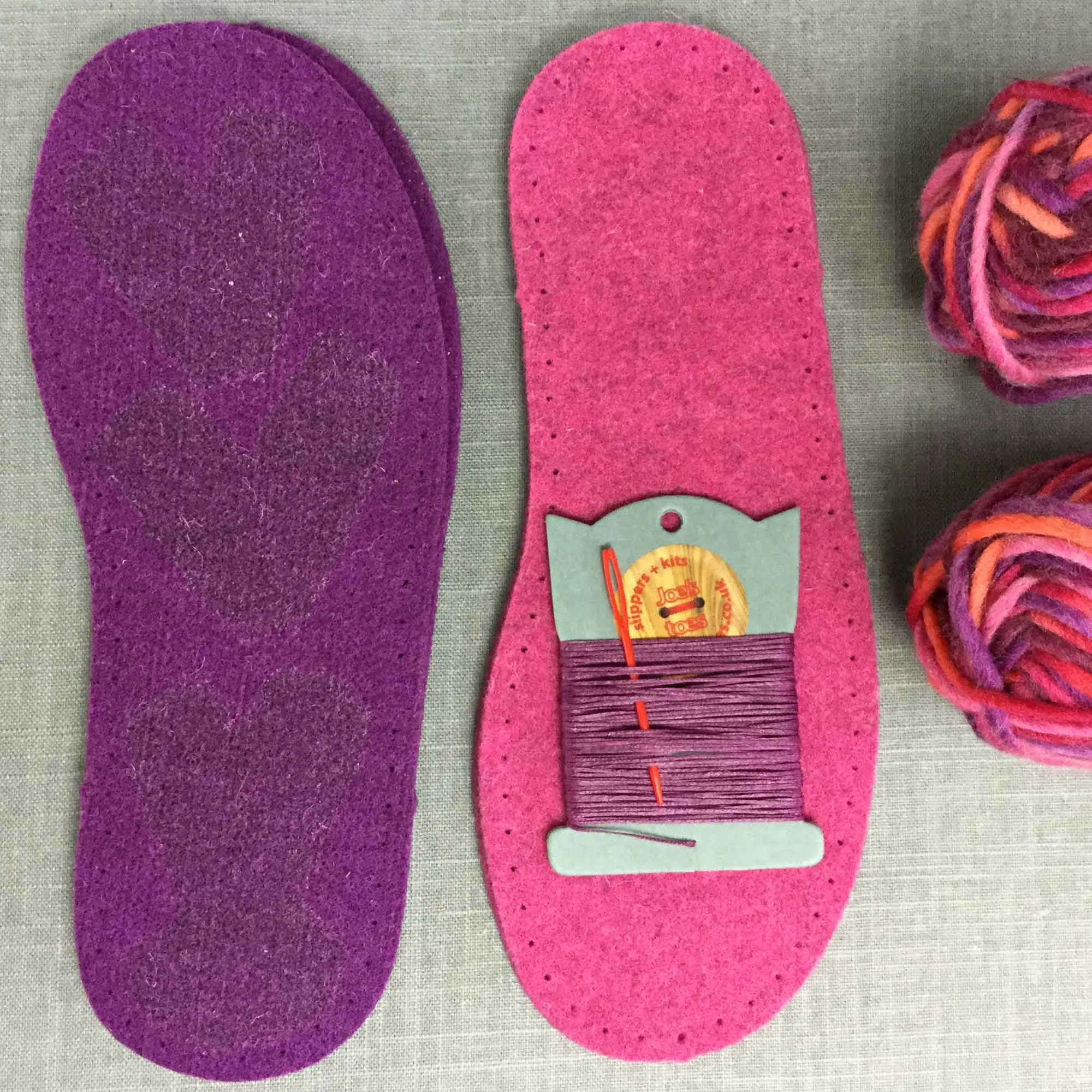 Crossover Knitted Slipper kit - Blossom or Fuchsia Mix