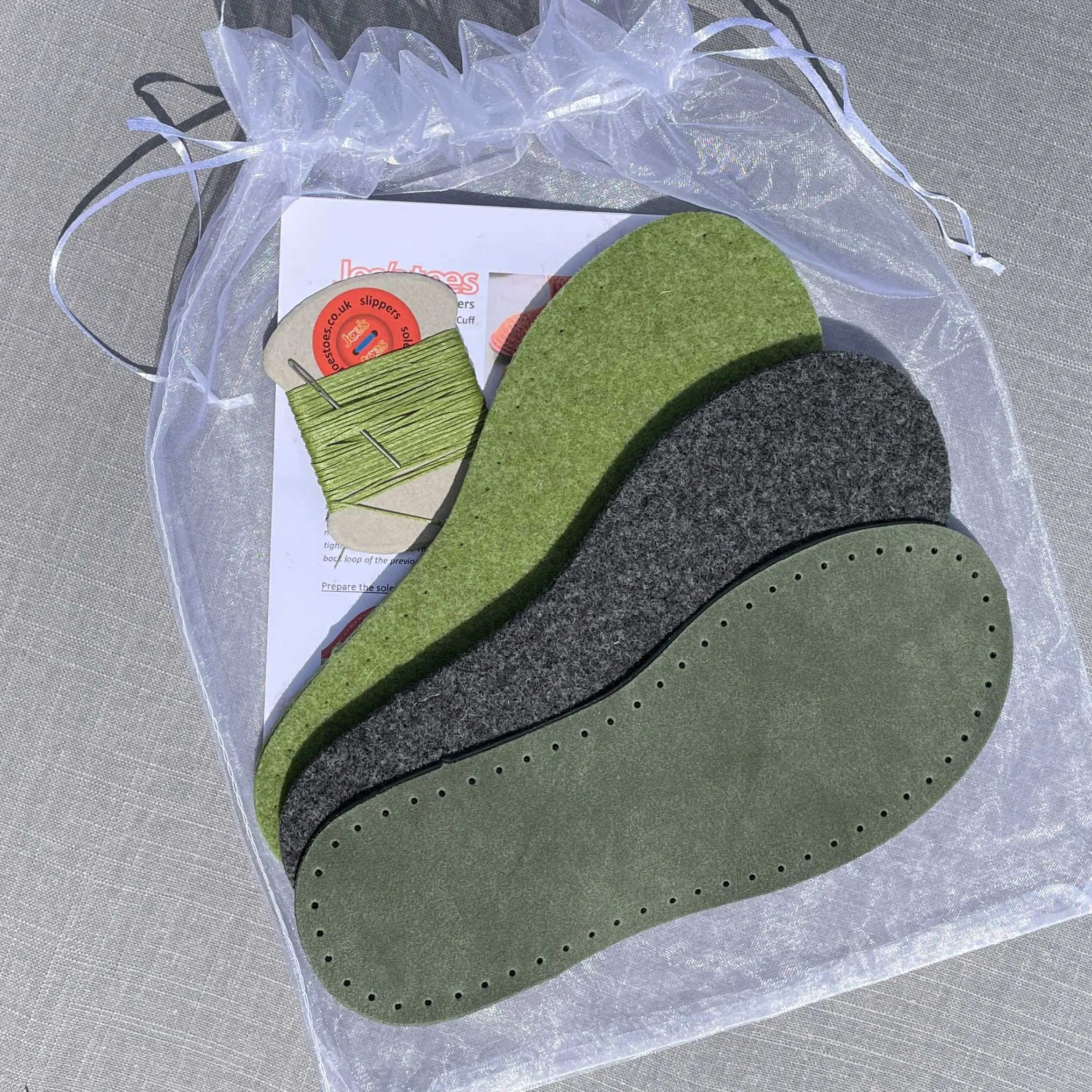 Crossover Slipper Kit WITHOUT the yarn - choice of colors