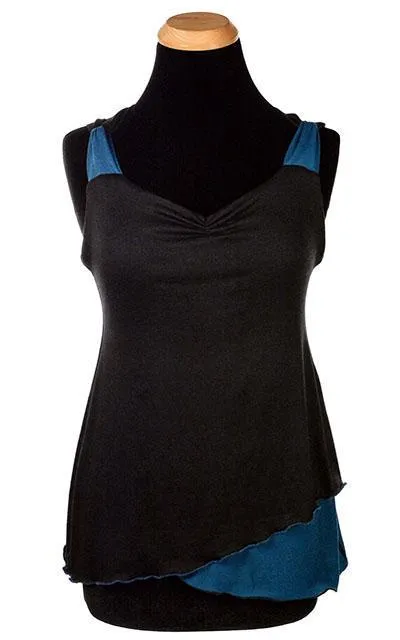 Double Tulip Top, Reversible - Blue Moon with Assorted Jersey Knit (Only One Small Left!)