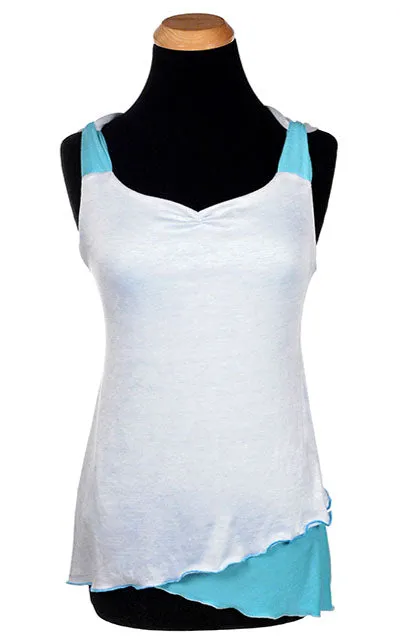 Double Tulip Top, Reversible - Ocean of Emptiness with Milky Way Jersey Knit (Only One Small Left!)