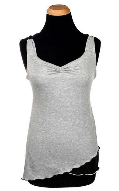 Double Tulip Top, Reversible - Silvery Moon with Assorted Jersey Knit (Only One Small Left!)