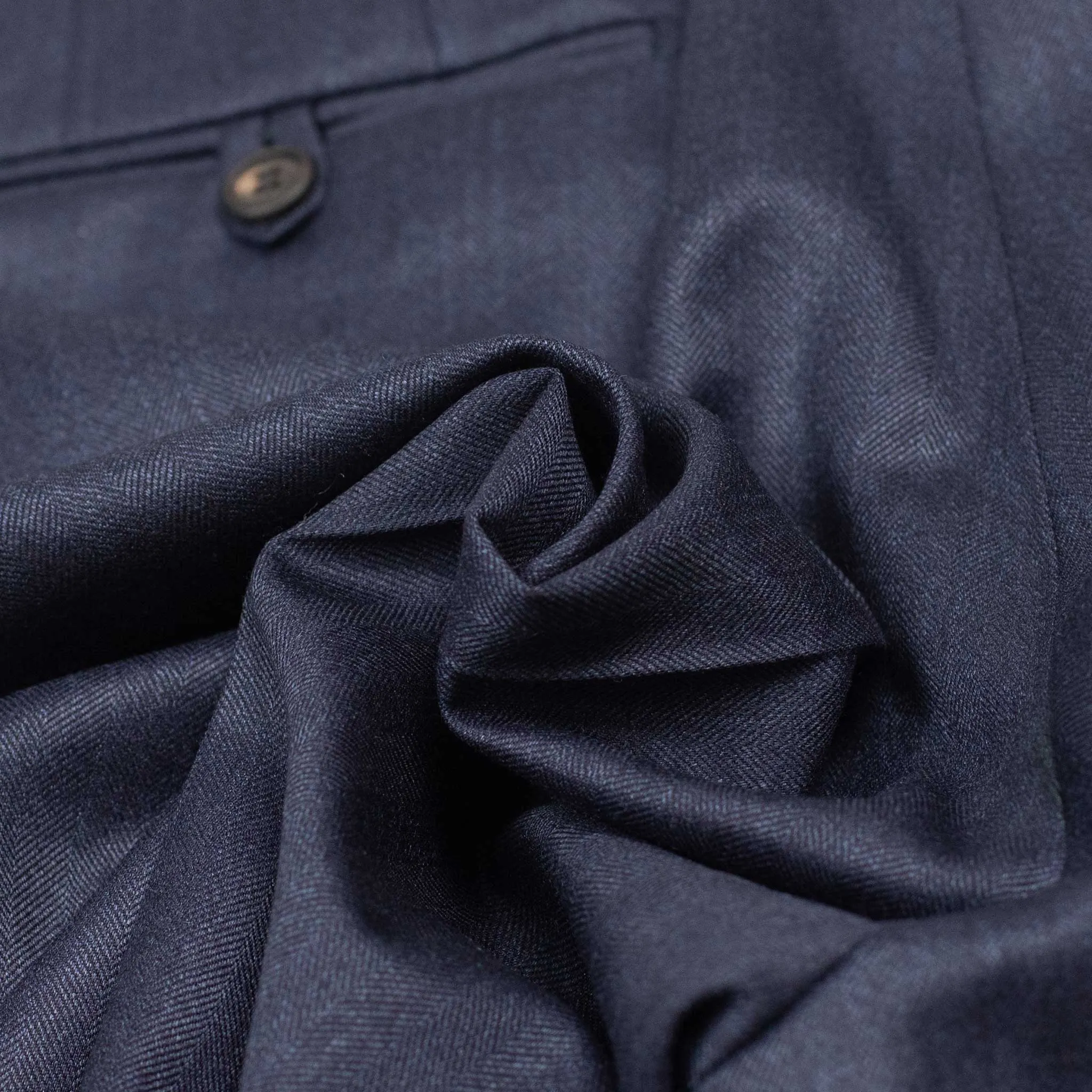 Exclusive Brooklyn double-pleated high-rise wide trousers in navy wool Solaro