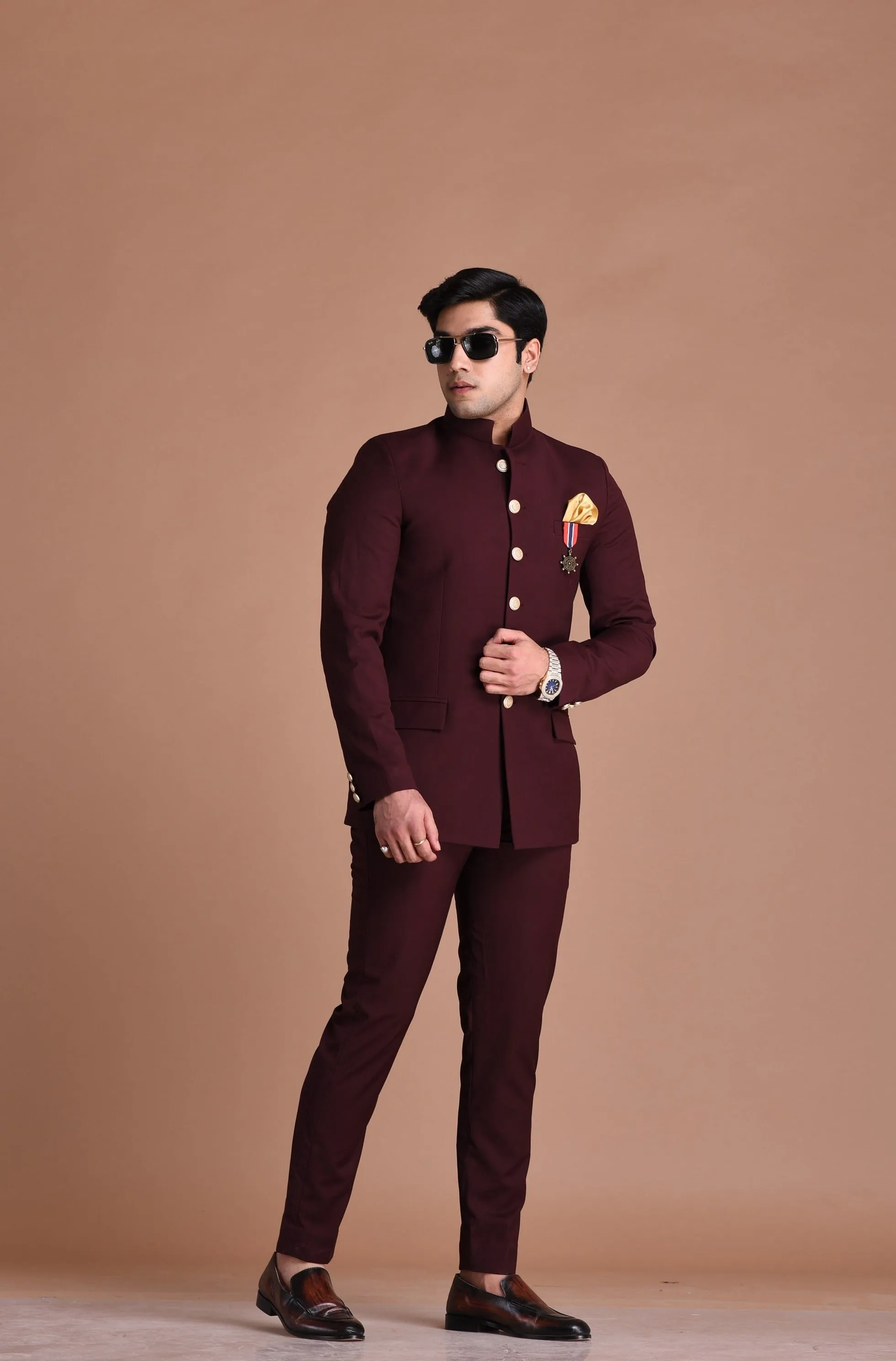 Exclusive Wine Traditional Jodhpuri Suit | Free Personalisation Handmade | Festival Family Functions| Perfect for Wedding and Party Wear