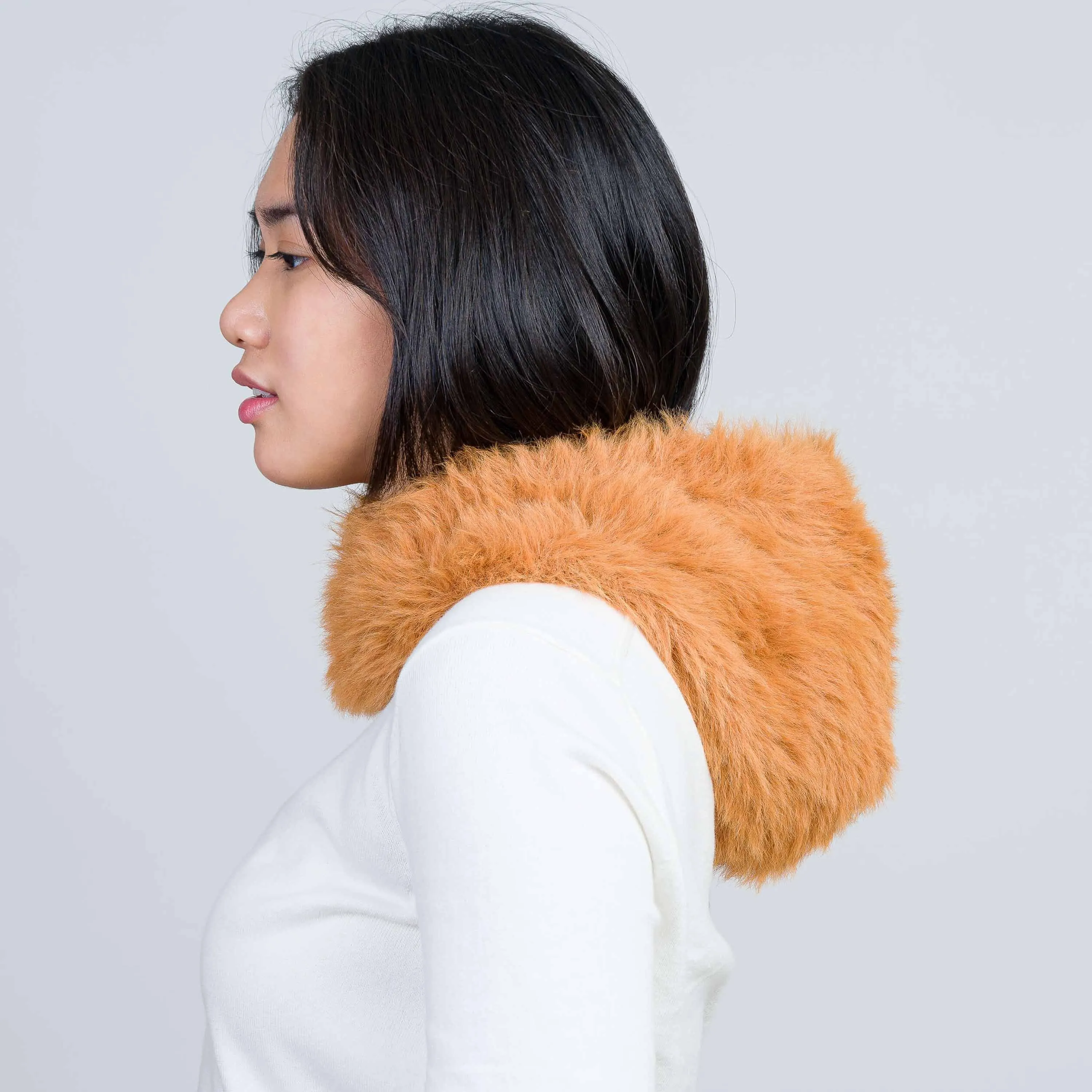 Faux Fur Knit Hood