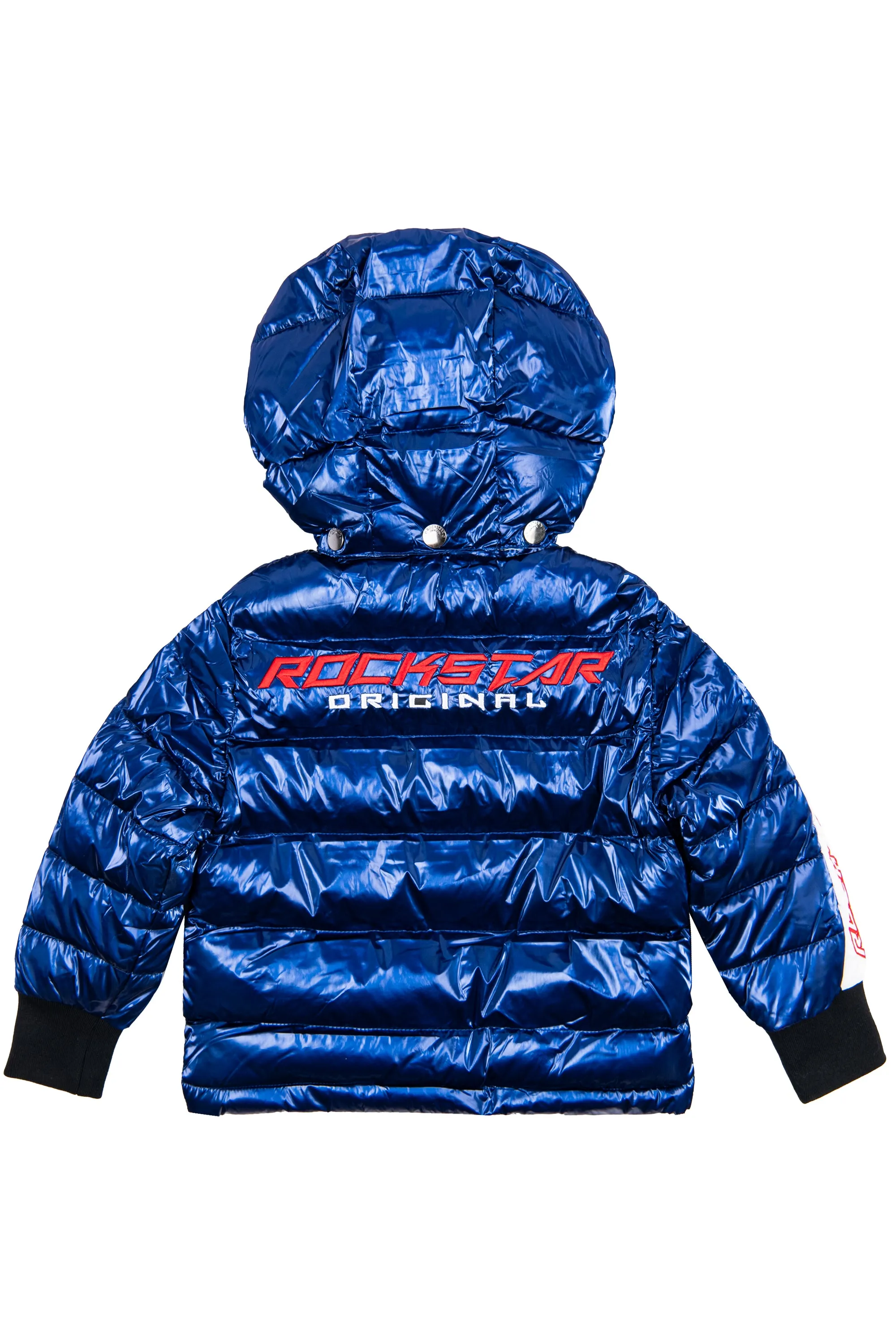 Girls Alaina Metallic Blue Puffer Jacket