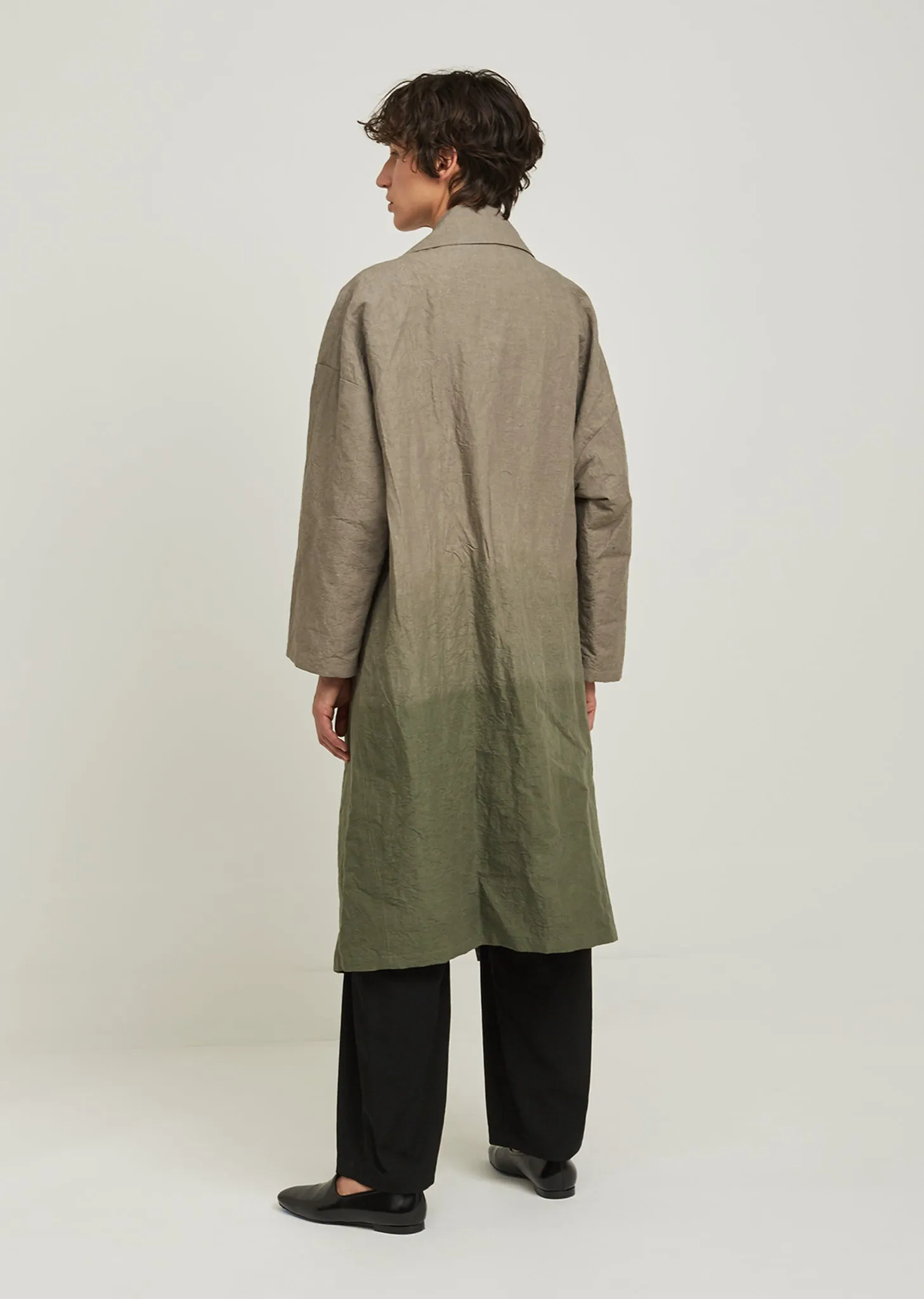 Hand Dyed Oversized Open Front Coat