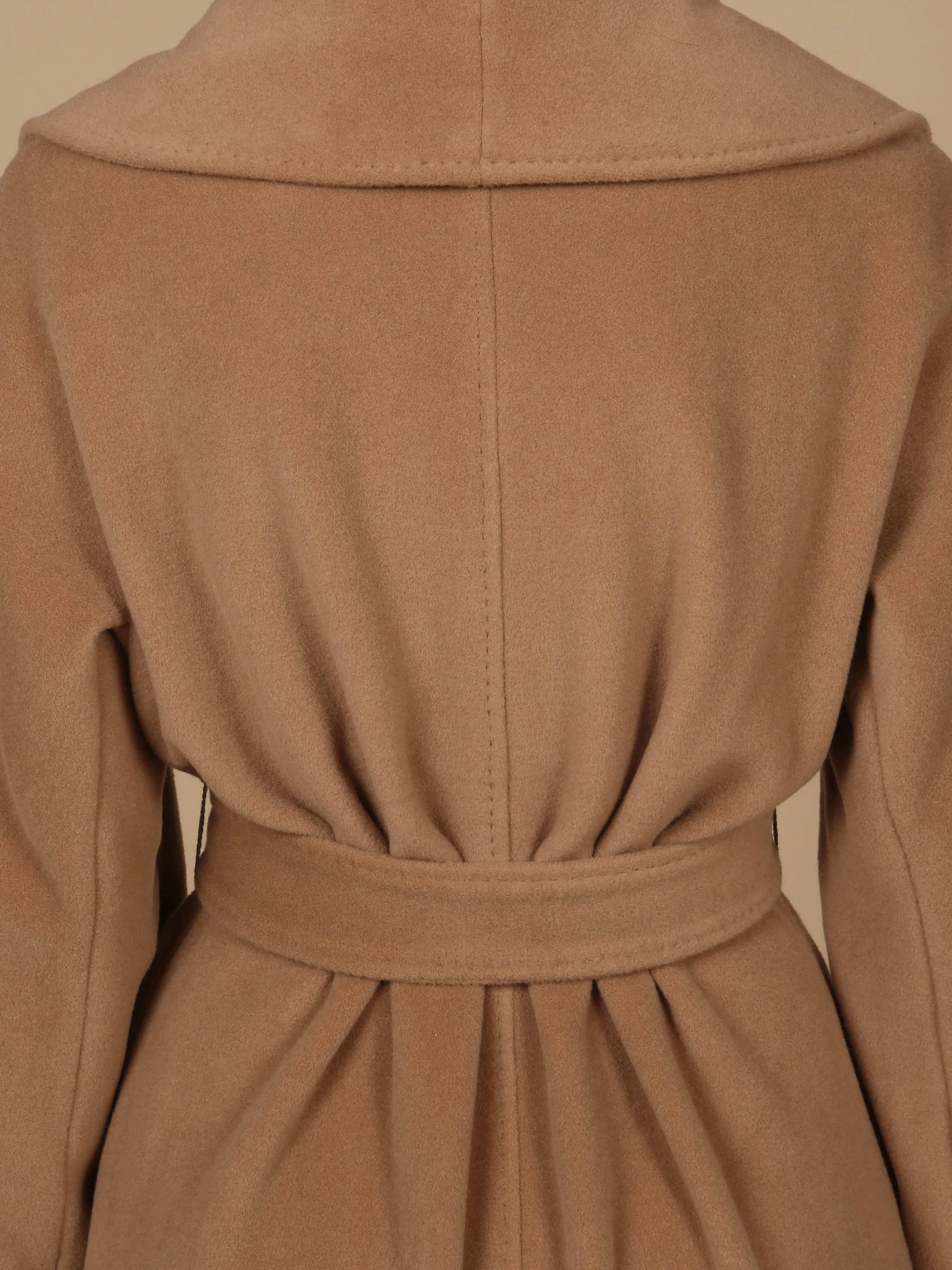 'Hepburn' Italian Virgin Wool and Cashmere Coat  in Marrone