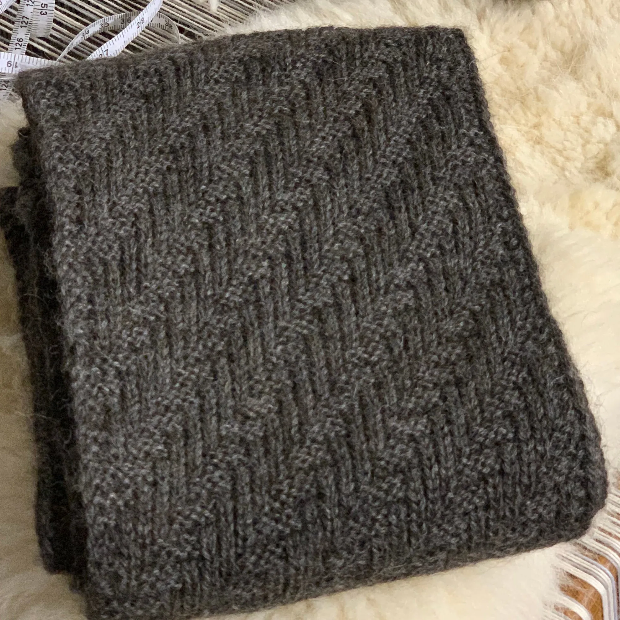 Herringbone Alpaca Scarf